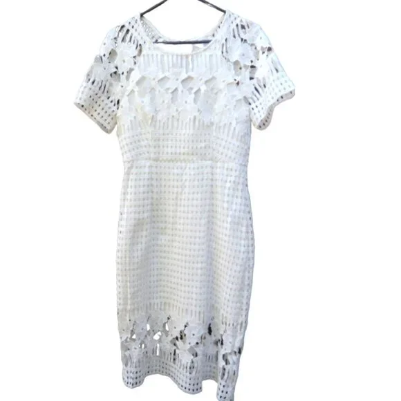 LACE & HEELS BOUTIQUE - lace/crochet style dress - size 10 - Picture 1 of 12